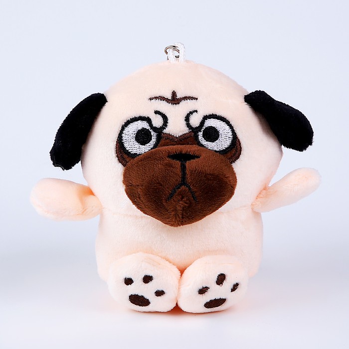 Мягкая игрушка «Мопс», на брелоке, 10 см 9672522