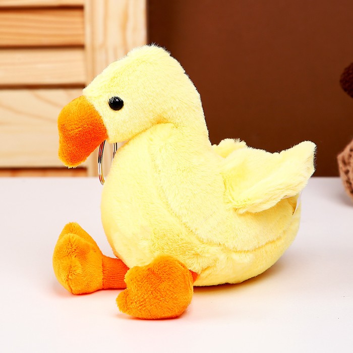 Мягкая игрушка «Утка», на брелоке, 13 см, цвета МИКС - Фото 1