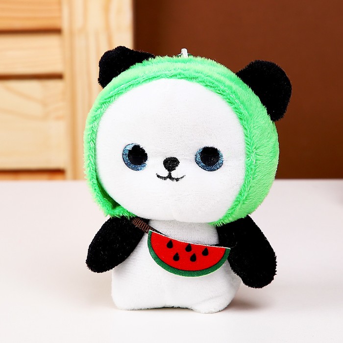 Мягкая игрушка «Панда», на брелоке, 11 см, цвета МИКС - Фото 1