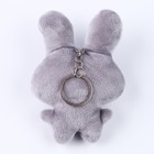 Мягкая игрушка «Зайка с сердцем», на брелоке, 11 см, цвет МИКС - Фото 2