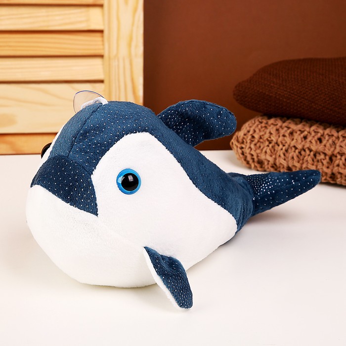 Мягкая игрушка «Акула», 25 см, цвет синий - Фото 1