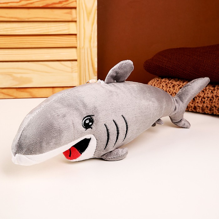 Мягкая игрушка «Акула», 39 см, цвет серый - Фото 1