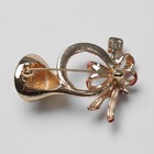 Брошь «Труба», цветная в золоте - Фото 3