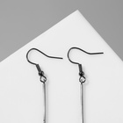 Серьги висячие «Квадрат» объёмный, цвет серый, 7,5 см - Фото 2