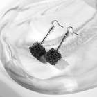 Серьги висячие «Квадрат» объёмный, цвет серый, 7,5 см - Фото 4