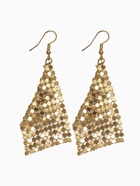 Серьги висячие «Ромб» диско, цвет золото, 7.5 см - Фото 1