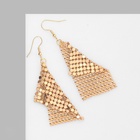 Серьги висячие «Ромб» диско, цвет золото, 7.5 см - Фото 4