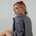 Серьги висячие «Звезда» с цепочками, цвет золото, 8 см - Фото 3