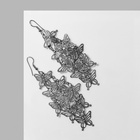 Серьги висячие «Бабочки» рой, цвет серебро,10 см (комплект 2 шт) - фото 27192981