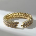 Браслет со стразами «Шайн» 2 ряда, цвет белый в золоте - Фото 2