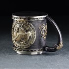 Кружка «HATE», 400 мл, нержавеющая сталь, цвет серебристый 9685842