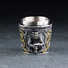 Стопка в стиле средневековья «Рыцарь», 60 мл, 6.3×6.3 см, нержавеющая сталь  (артикул 9685843)  большой выбор товаров оптом и в розницу по низким ценам с доставкой