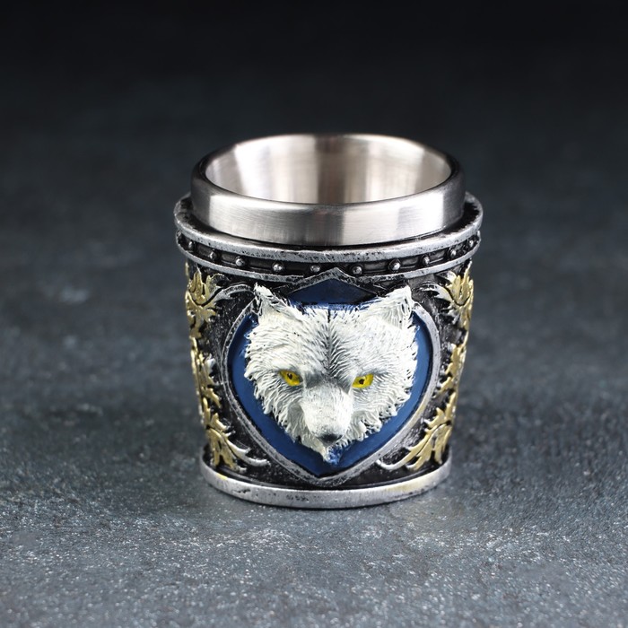 Стопка средневековая «Белый волк», 60 мл, нержавеющая сталь - Фото 1