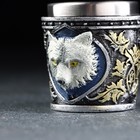 Стопка средневековая «Белый волк», 60 мл, нержавеющая сталь - Фото 3