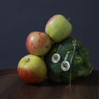 Браслеты набор 2 шт. «Змея» и цепь, цвет бело-зелёный в золоте - Фото 3