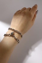 Браслеты парные «Неразлучники» на магните, сердце на крупных звеньях, цвет серебро - Фото 7