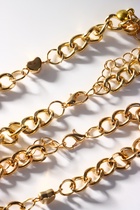 Браслеты парные цепочки «Неразлучники» на магните, сердце на крупных звеньях, цвет золото - Фото 4