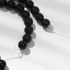 Бусины на нити шар №8 «Агат чёрный», 48 см - фото 22793006