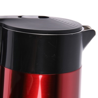 УЦЕНКА Чайник электрический Viconte VC-3315,пластик,колба металл,1.8 л,2200 Вт,красно-чёрный