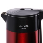 УЦЕНКА Чайник электрический Viconte VC-3315,пластик,колба металл,1.8 л,2200 Вт,красно-чёрный - Фото 3
