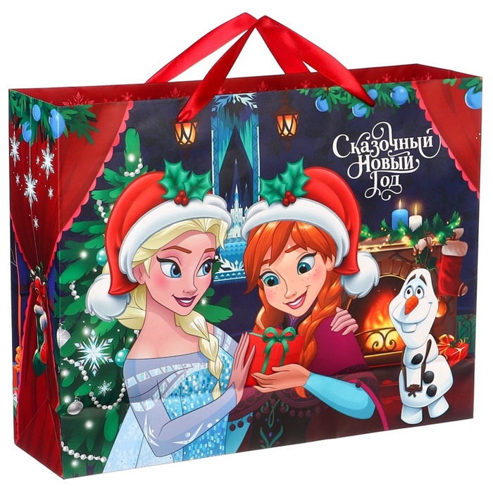 Пакет ламинат горизонтальный, "С Новым годом", 40 x 31 x 11,5 см,  Холодное сердце МИКС 9719900