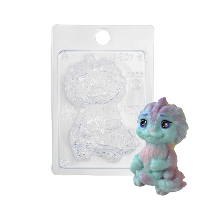 Форма для шоколада и конфет Выдумщики «Дракончик Мила», размер изделия 10×6.5×3 см, пластик, прозрачная - Фото 1