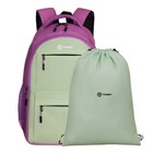 Рюкзак молодежный 45 х 30 х 18 см, эргономичная спинка, + мешок, TORBER CLASS X, розовый/салатовый T2602-23-Gr-P - фото 319960962