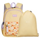 Рюкзак молодежный 35,5 х 25 х 12 см, эргономичная спинка, + мешок, TORBER CLASS X Mini, жёлтый T1801-23-Yel - фото 10913465