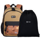 Рюкзак молодежный 35,5 х 25 х 12 см, эргономичная спинка, + мешок, TORBER CLASS X Mini, хаки T1801-23-Kha - фото 10913493