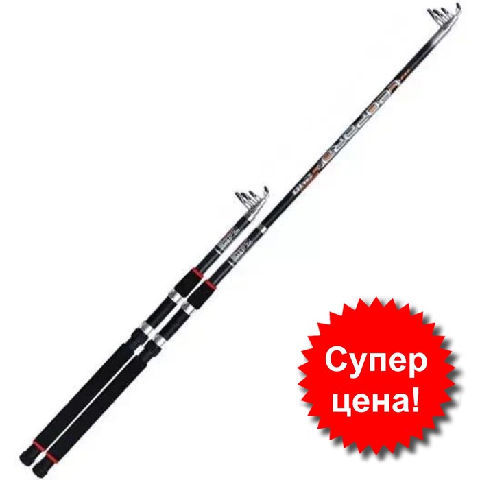 Спиннинг телескопический SIWEIDA LEOPARD, 100-250 г, длина 2,1 м, в чехле - Фото 1