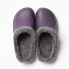 Галоши-сабо женские утепленные «Монтана» цвет баклажан, размер 36 - Фото 2