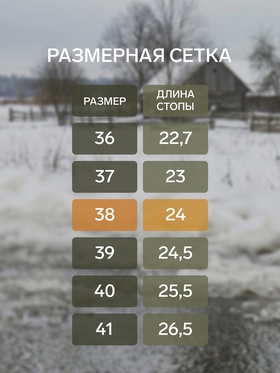 Галоши-сабо женские утепленные «Монтана» цвет изумрудный, размер 38