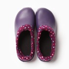 Галоши женские утепленные "Коро с отворотом" цвет баклажан/горох фиолет, размер 36 - Фото 2