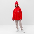 Ветровка детская с капюшоном MINAKU, красная, рост 122 см - Фото 4