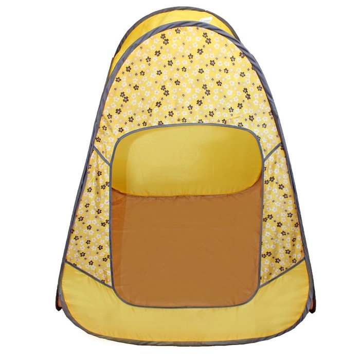 Палатка детская игровая «Радужный домик» 80 × 55 × 40 см, принт «Цветы на жёлтом» - фото 1909278798