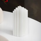 Свеча-цилиндр "Небоскрёб", 3,7х11,5 см, белая, 6 ч - Фото 2
