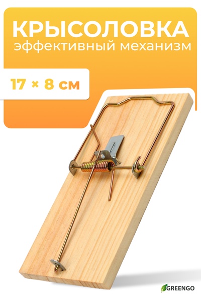Крысоловка, 17×8 см, дерево, Greengo