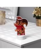 Световая картинка на подставке «Белочка», 11 см, 1 LED, от батареек, свечение тёплое белое - Фото 5