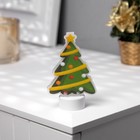 Световая картинка на подставке «Ёлочка», 11 см, 1 LED, от батареек, свечение тёплое белое - Фото 2