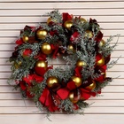 Венок новогодний d=30 см «Зимнее волшебство. Уютная сказка» - Фото 2