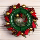 Венок новогодний d=30 см «Зимнее волшебство. Уютная сказка» - Фото 4