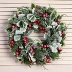 Венок новогодний d=33 см «Зимнее волшебство. Уютная сказка» листочки, ягоды - Фото 2