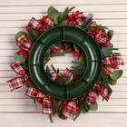 Венок новогодний d=35 см «Зимнее волшебство. Уютная сказка», с лентами, листьями и ягодами - Фото 4