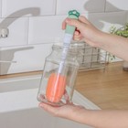 Ершик-щетка для мытья бутылочек, с двумя дополнительными щетками, губка 5 см, длина 28 см - фото 8130198