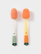 Ёршик - щётка для мытья посуды, с двумя дополнительными щетками, губка 5 см, длина 28 см, МИКС - Фото 8