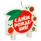 Свеча для торта " С днем рождения", 8 х 8 см, Чебурашка 9852999 - фото 16989303