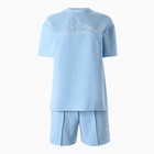 Комплект женский (футболка, шорты) MINAKU: SPORTY & STYLISH, голубой, размер 46 - Фото 10
