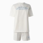 Комплект женский (футболка, шорты) MINAKU: SPORTY & STYLISH, экрю, размер 48 - фото 22750460