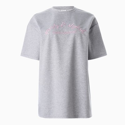 Футболка женская MINAKU FIT: SPORTY & STYLISH, светло-серая, размер 42