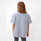 Футболка женская MINAKU OVERSIZE FIT: SPORTY & STYLISH цвет светло-серый, р-р 48 9843299 - фото 10955971